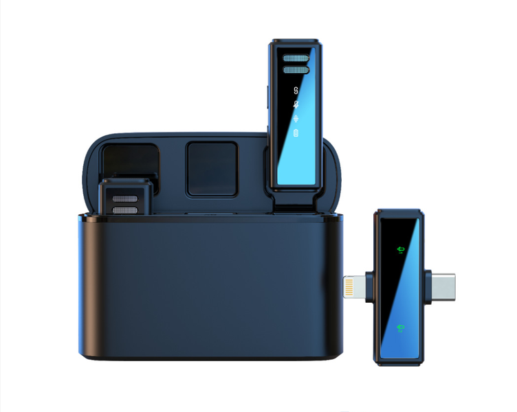 Live Streaming Noise-Reducing 3-in-1 Wireless Lavalier Microphone