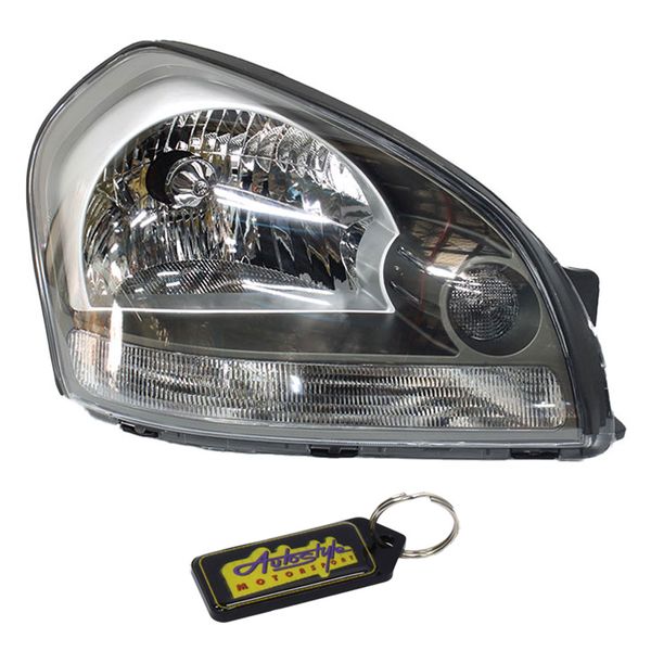 Replacement Headlight with Socket for Hyundai Tucson 2005 - LHS &amp; Keyring