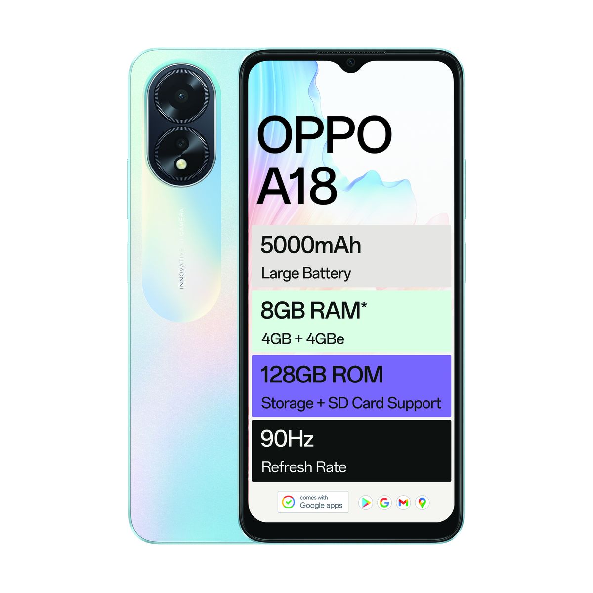 OPPO A18 128GB LTE Dual Sim - Glowing Blue