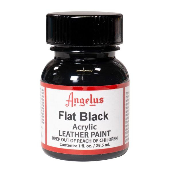 Angelus Acrylic Leather Paint - Flat Black 1oz