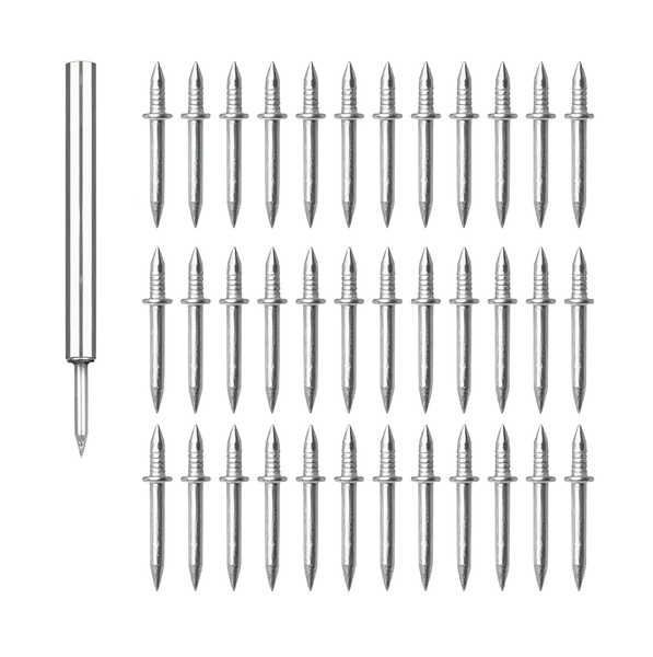 Tool 100 Piece Double-Headed Skirting Board Nails Set of 2 - 2.7cm