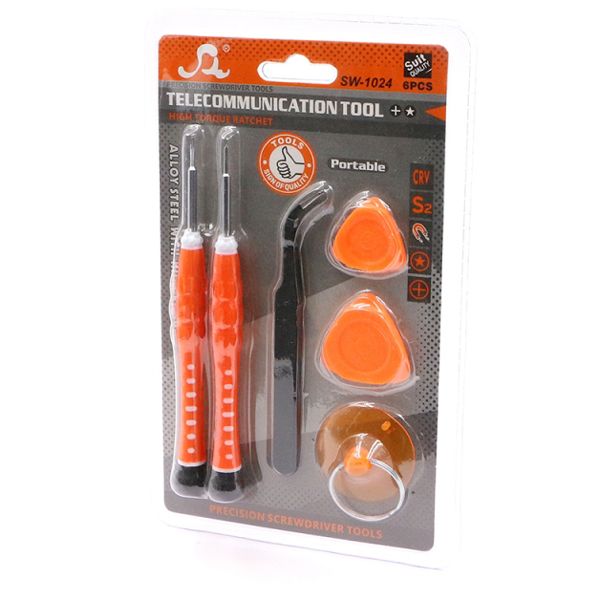 6-in-1 Toolset for Cellphone, Tablet Computer Repair