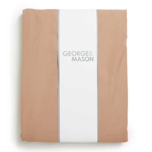 George &amp; Mason - Microfibre Fitted Sheet - Clay