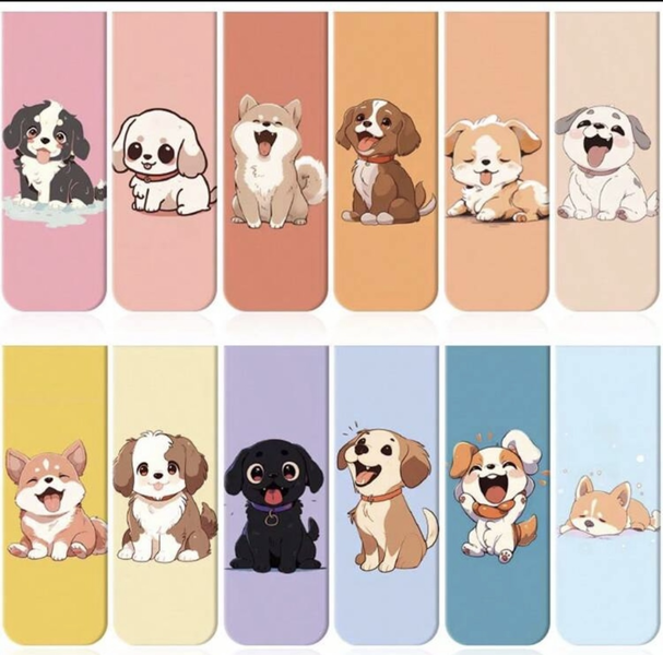 Bookmarks Magnetic Dog Design Pack Of 12