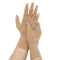 Copper Compression Copper Infused Arthritis Half Finger Gloves Small/Medium  BS3 CCCHFG/BS3 - Best Buy