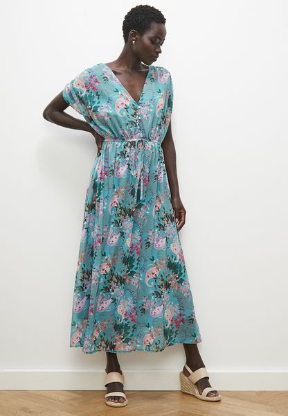 Grown On Sleeve Boho Midi Dress