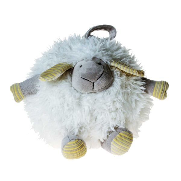 Peluche 23cm Fluffy Round Lamb Plush in White 8143W