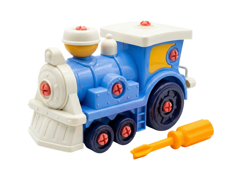 Take-Apart DIY Steam Train Toy - Educational STEM Construction Set