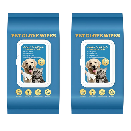 Bestby - 40 Piece Extra Thick Glove-Style Pet Cleaning Wipe for Dogs & Cats Image