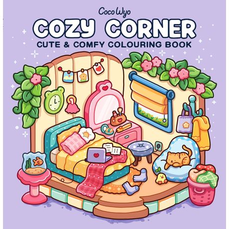 Cozy Corner: Cute & Comfy Colouring Book Image