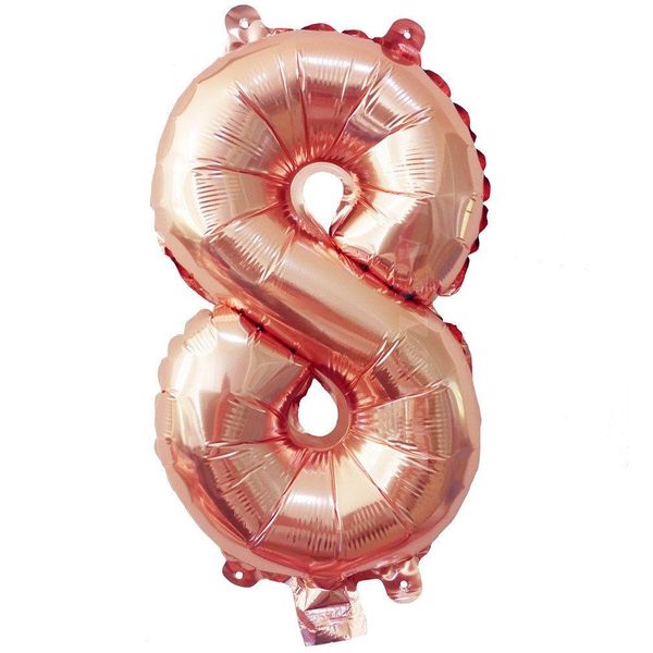 Bubblebean - Rosegold Bunched Party Helium Number 2 Balloons