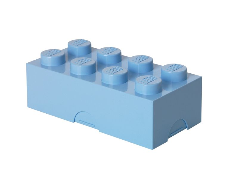 LEGO Lunch Box 8 Knob (20cm) - Light Blue