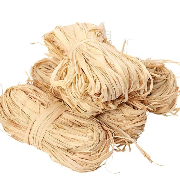 6Pcs Ribbon For Florist Bouquets Crafts Christmas Raffia Gift Wrap