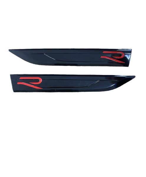 Black &amp; Red R Side Fender Badge
