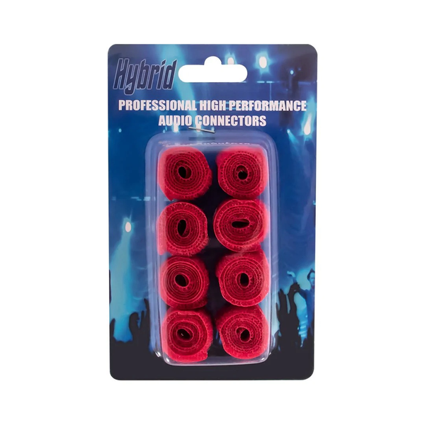 Hybrid CABHYB080 150mm Red Velcro Cable Straps - 8 Pack
