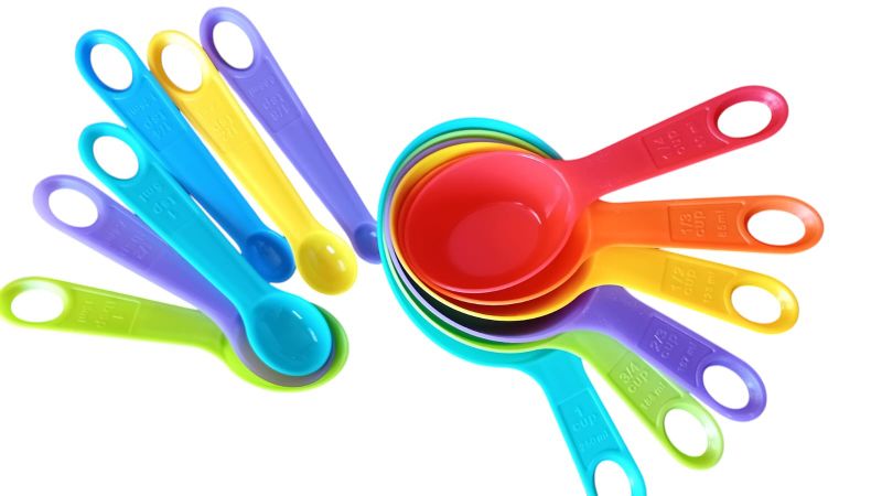 Measuring Cups and Spoons Set - Utensils for Baking &amp; Cooking.