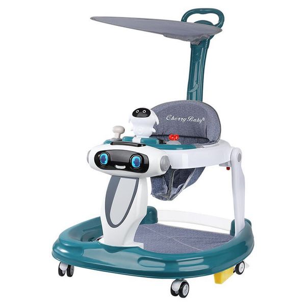 ZYS - Anti-Rollover Baby Walker With Shade - Cyan Blue