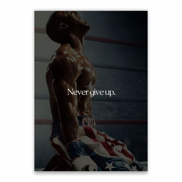 Never Give Up Creed Poster - A1