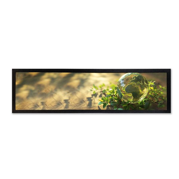 Planet Earth Glass Globe Bar Mat