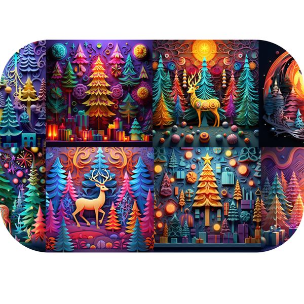 3D Christmas Printed Mouse Pad