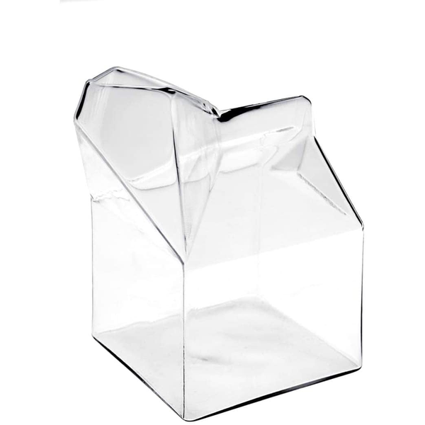 Clear Glass Box Mini Milk Carton Creamer - 300ml