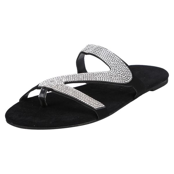 Women's Casual Glitter Crystal Sandals Silver