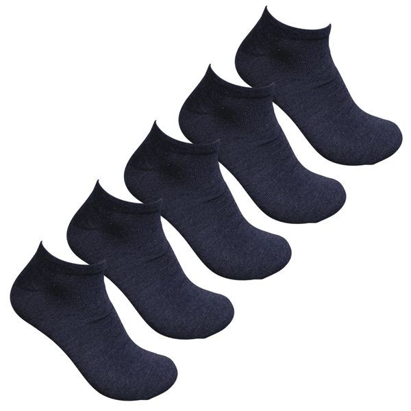 Undeez Low Cut Sport Socks 5 Pack Navy