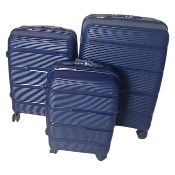 3-Piece PP Luggage Set - Dark Blue