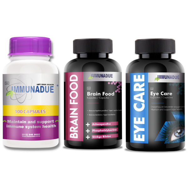 Immunadue Plus Immunadue Brain Food plus Immunadue Eye Care Combo