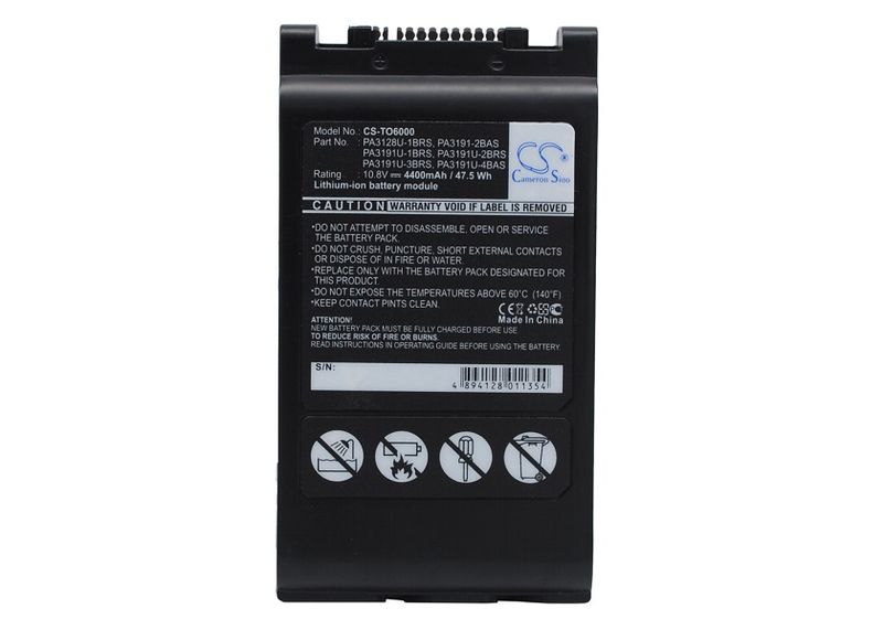 TOSHIBA Portege; Satellite/Pro;Tecra replacement battery
