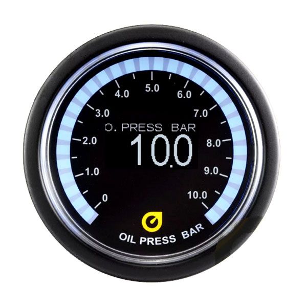 Autogauge LED Series 52mm Digital Oil Pressure Gauge