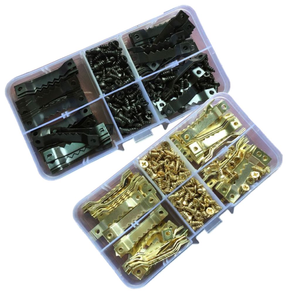 Home DIY Photo Picture Frame Hanging Hook Kit 350Piece Pro Gold