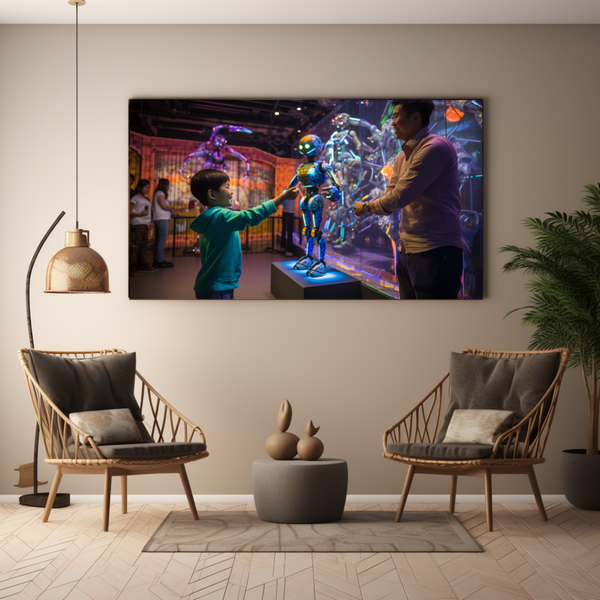 Canvas Wall Art - Robot Adventure Park - BK0055