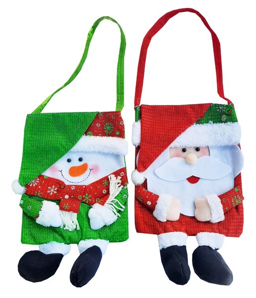 Christmas Stocking bag - Santa Clause and Snowman