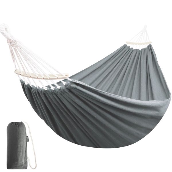 Cotton Hammock Comfortable Fabric Hammock Spreader Bar Sturdy Hammocks