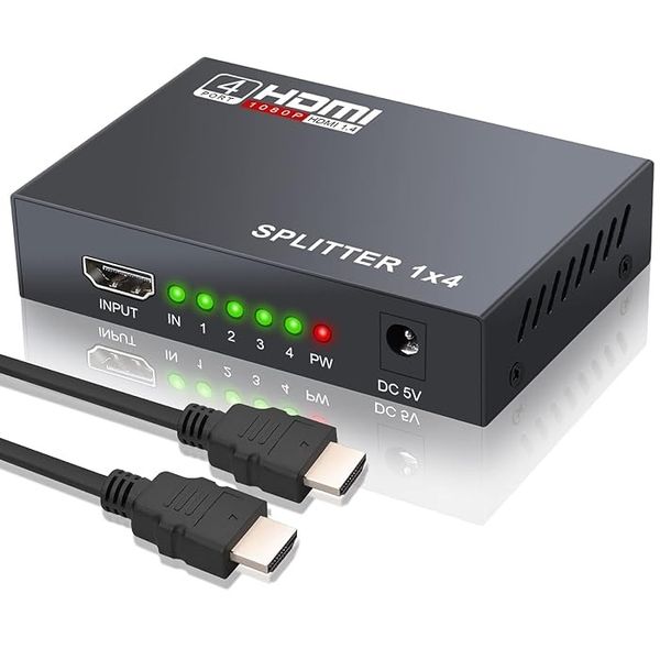 4K HDMI Splitter 4 Way HDMI Splitter 1 in 4 out HDMI Splitter