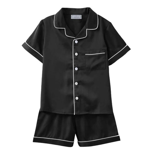 PJ Warehouse Men's Midnight Navy Button Down Summer Pyjama Set