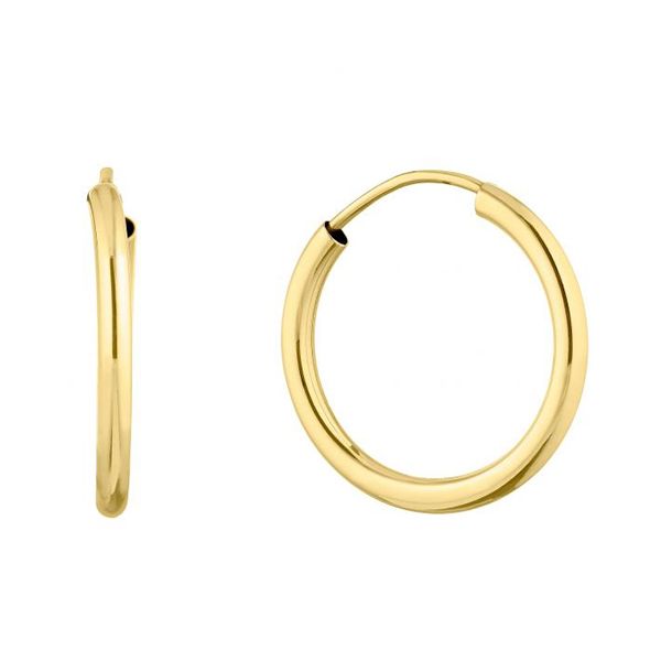 Broadway Jewellers - 9ct Yellow Gold Sleeper Hoop Earrings