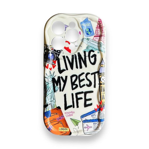 AMA Living My Best Life Silicon Protective Cover For iPhone 12 Pro Max