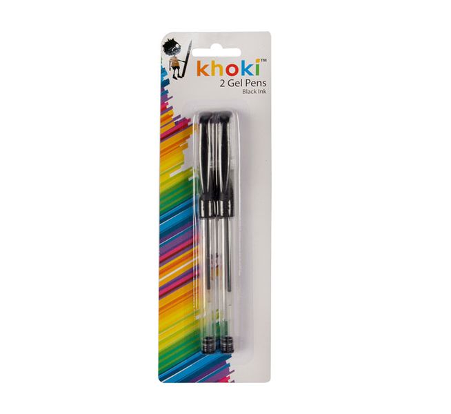 Khoki - Pen - Arts &amp; Crafts Supplies - Ball Point - Gel - Black - 2 Pack