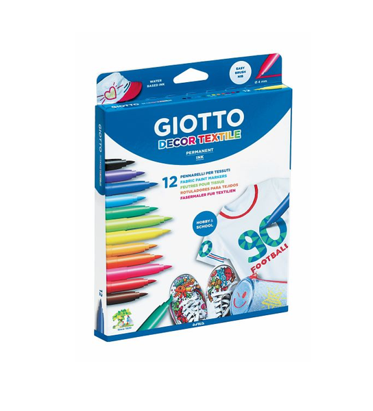 Giotto D cor Textile 12 Permanent Fibre Pens