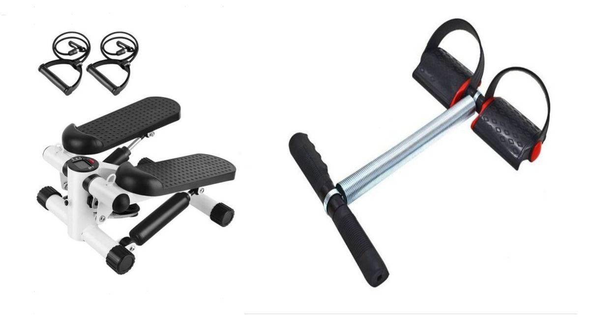 Fitness Stepper With Handle Bar And LCD Monitor & Tummy Trimmer