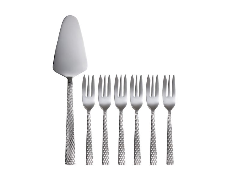 Maxwell and Williams Diamonds Cake Server &amp; Fork Set 7-piece