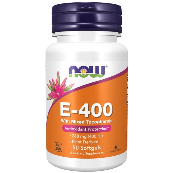 NOW Foods Vitamin E-400 With Mixed Tocopherols - 50 Softgels