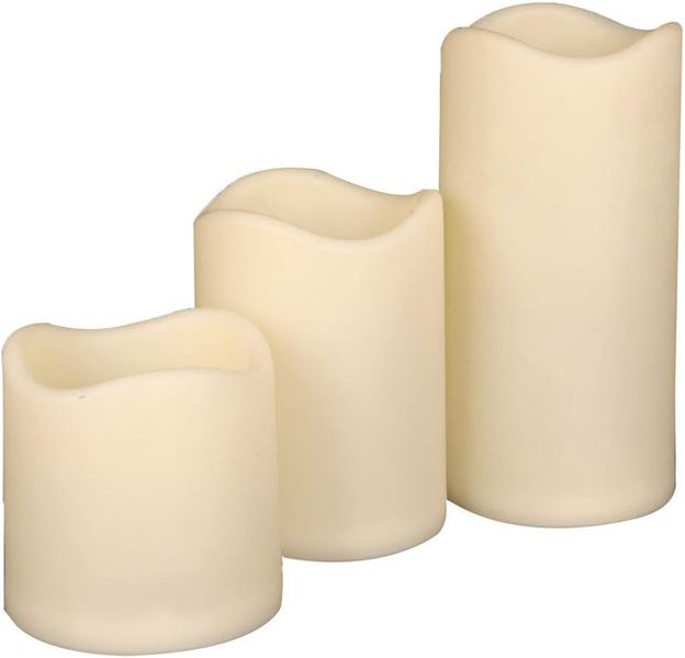 Led Candle Light Battery Operated-Smokeless Candle - 3 Piece