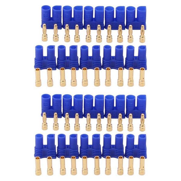 10pairs Male Female EC2 Connector 2.0mm Gold Bullet Banana Plug for RC ESC