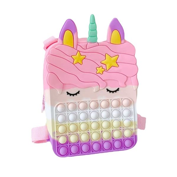 Unicorn Popit Fidget Toy Backpack Unicorn Design Mini Backpack