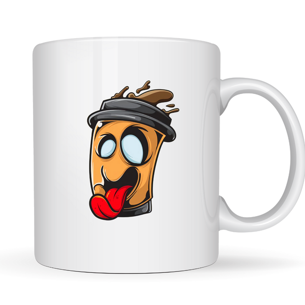 Graphical CPT White Ceramic Mug 350ml - Cappuccino Crazy Mug