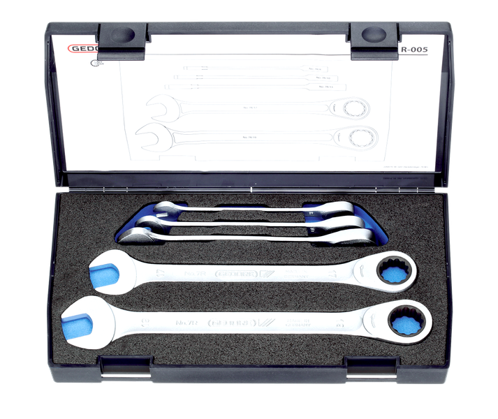 Gedore 5 Piece Combination Ratchet Spanner Set