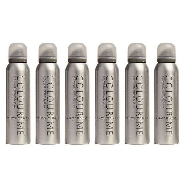 Colour Me Silver Body Spray 6 Pack